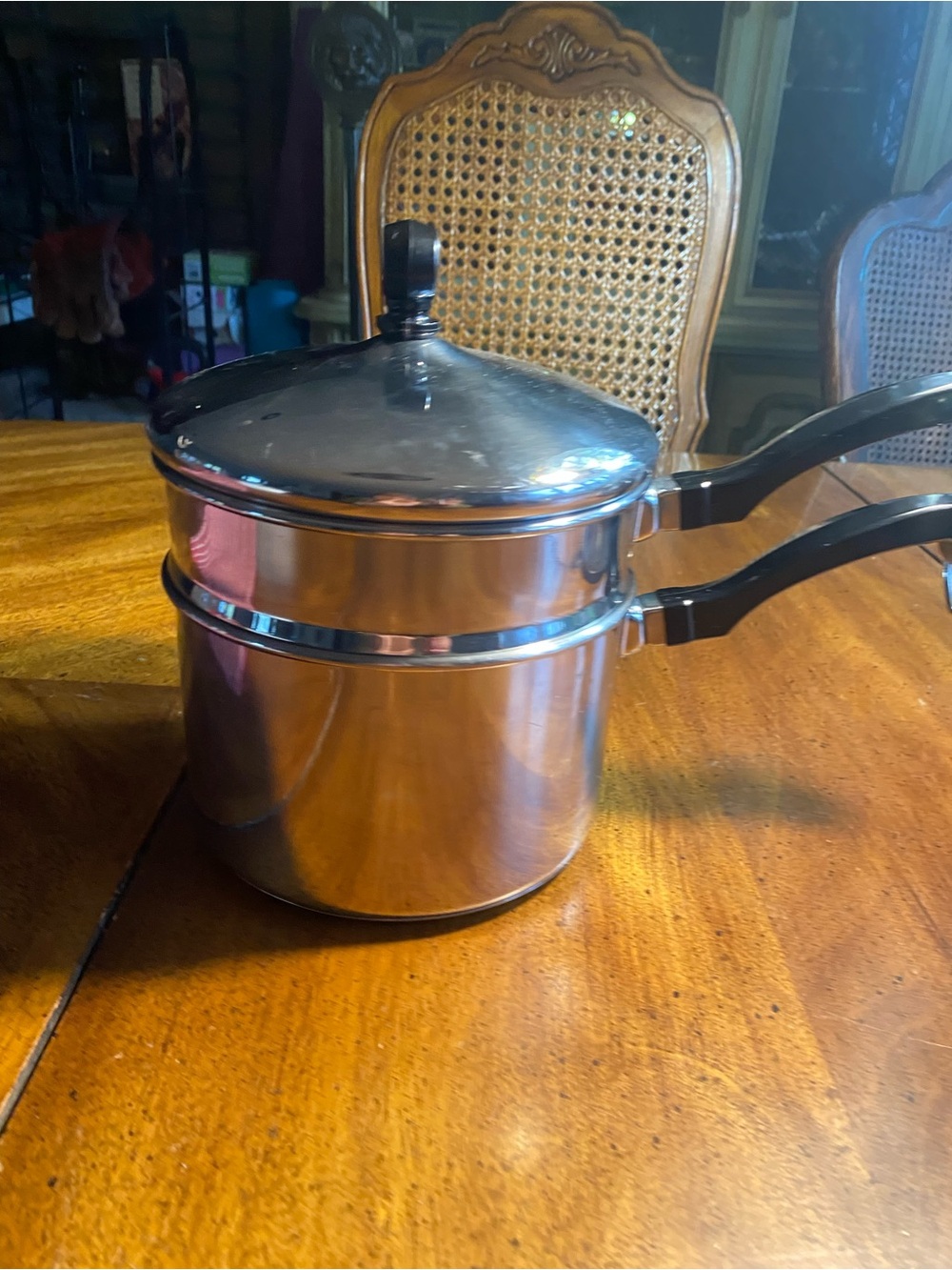 Farberware 2 Qt Stainless Steel Double Boiler with Black Handles